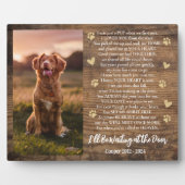 Ik wacht bij de deur Photo Dog Memorial Fotoplaat (Voorkant)