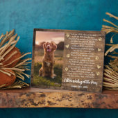 Ik wacht bij de deur Photo Dog Memorial Fotoplaat (Zijkant)