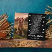 Ik wacht bij de deur Photo Dog Memorial Fotoplaat (Zijkant)