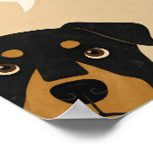 Ik Wacht Grappige Hond Minimalistisch Poster (Hoek)