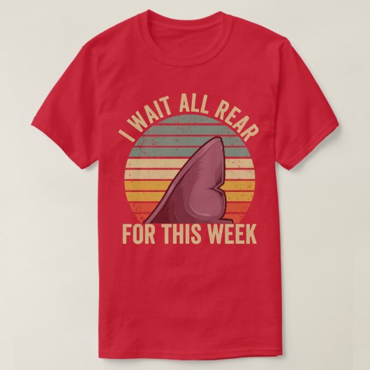Ik wacht het hele jaar op deze week grappige haai  t-shirt (Design voorkant)