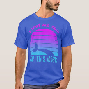 Ik wacht het hele jaar op deze week grappige haaie t-shirt