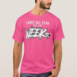 Ik wacht het hele jaar op deze week grappige haaie t-shirt