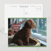 Ik wacht hier wel | Blue Beach Song™-Briefkaart Briefkaart (Voorkant / Achterkant)