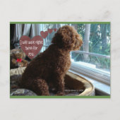 Ik wacht hier wel | Blue Beach Song™-Briefkaart Briefkaart (Voorkant)