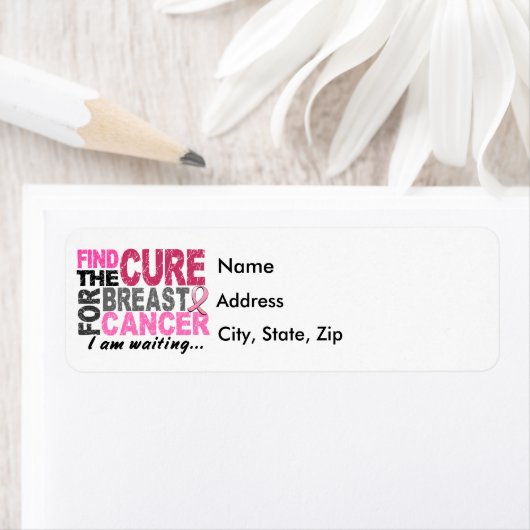Ik wacht op borstkanker etiket (Insitu)