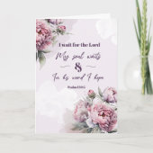 Ik wacht op de Heer Psalm 130:5 Kaart (Voorkant)