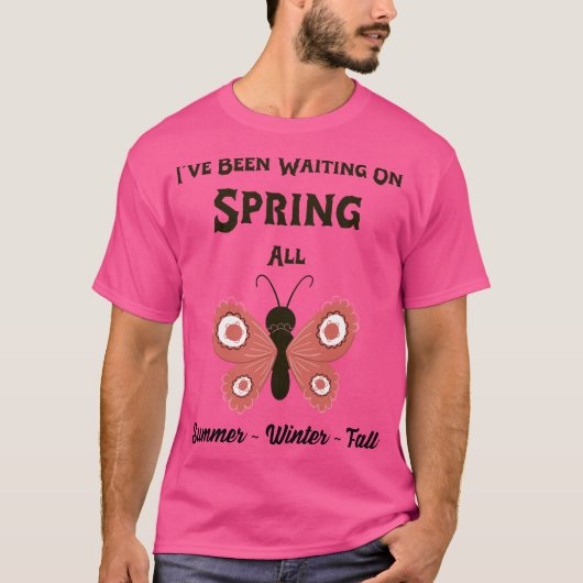 Ik wacht op de lente t-shirt (Voorkant)