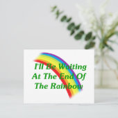 Ik wacht op het einde van de regenboog briefkaart (Staand voorkant)