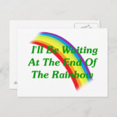 Ik wacht op het einde van de regenboog briefkaart (Voorkant / Achterkant)