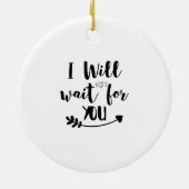 Ik wacht op je. keramisch ornament (Achterkant)