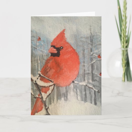 Ik wacht op mijn beurt op de vogelvoer bedankkaart (Voorkant)