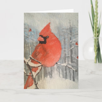 Ik wacht op mijn beurt op de vogelvoer bedankkaart