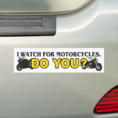 Ik wacht op motorfietsen bumpersticker (Op auto)