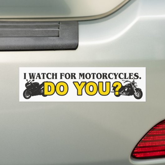 Ik wacht op motorfietsen bumpersticker (Op auto)