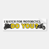 Ik wacht op motorfietsen bumpersticker (Voorkant)