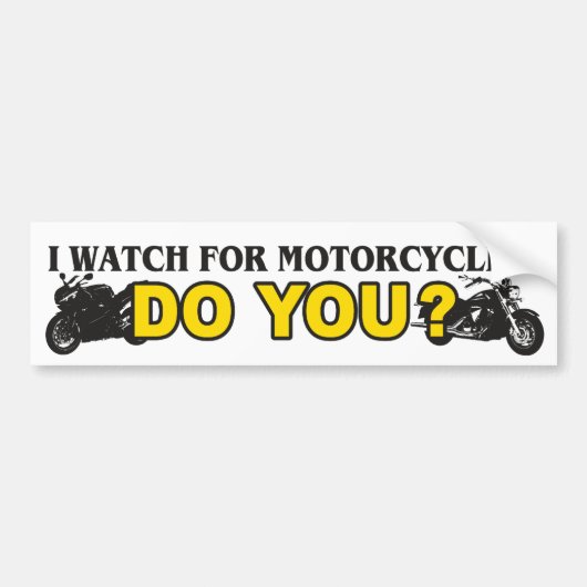 Ik wacht op motorfietsen bumpersticker (Voorkant)