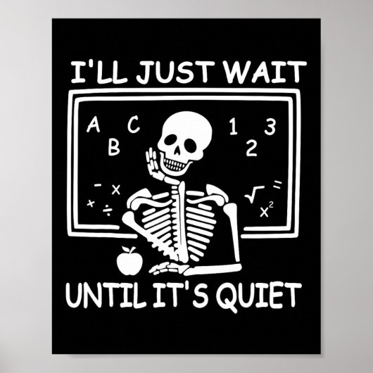 Ik wacht tot het een stille Halloween leraar is. Poster (Voorkant)