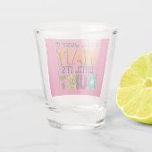 Ik wacht tot het stil is, grappig Halloween Shot Glas (Achterkant)