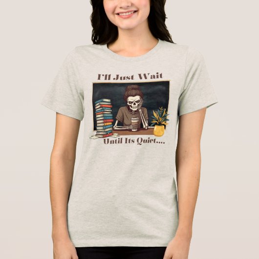 Ik wacht wel even Tri-Blend shirt (Voorkant)