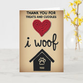 Ik Waf Jou Dank Je Hond Kaart (Gele Bloem)
