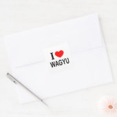IK ❤️ WAGYU IK HOOP VAN WAGYU I HEART WAGYU VIERKANTE STICKER (Envelop)