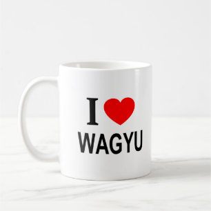 Ik ❤️ WAGYU Ik HOU VAN WAGYU Ik HART WAGYU Koffiemok