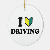 Ik wakaba [Hart/Liefde] Rijden Keramisch Ornament (Links)