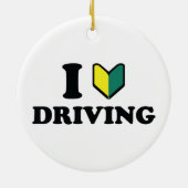 Ik wakaba [Hart/Liefde] Rijden Keramisch Ornament (Achterkant)