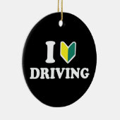 Ik wakaba [Hart/Liefde] Rijden Keramisch Ornament (Rechts)