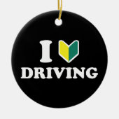 Ik wakaba [Hart/Liefde] Rijden Keramisch Ornament (Voorkant)