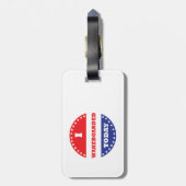 Ik wakeboardbeek vandaag bagagelabel (Achterkant verticaal)