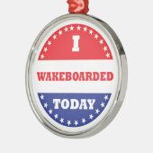 Ik wakeboardbeek vandaag metalen ornament (Links)