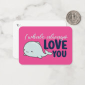 Ik walg altijd van je grappige Valentijnsdag Notitiekaartje (Voorkant / Achterkant in situ)