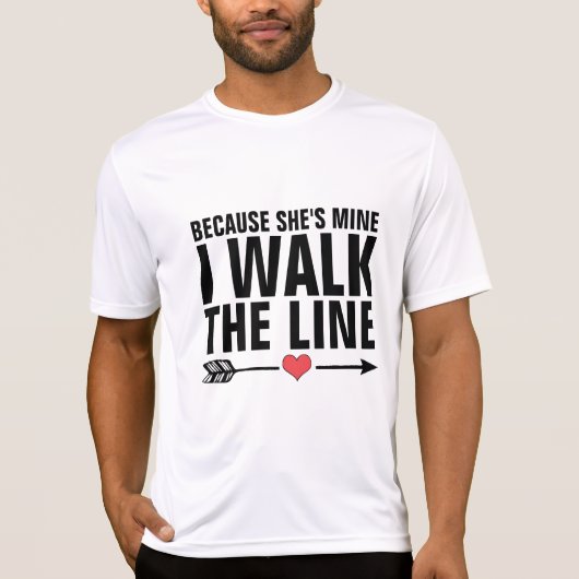 IK WALK DE LIJN, GROOM MANNEN T-SHIRS T-SHIRT (Voorkant)