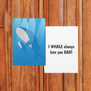 Ik walvis hou altijd van je papa plat  kaart