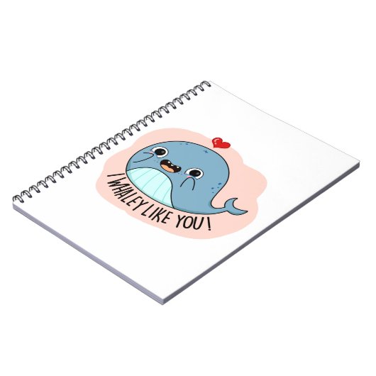 Ik walvis net als jij Funny Walvis Pun Notitieboek (Linkerzijde)