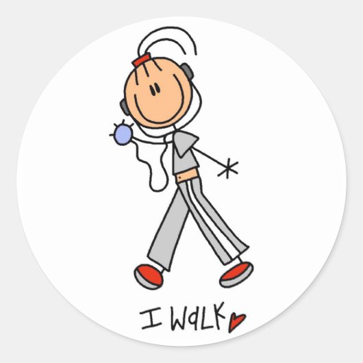 Ik Wandel Ronde Sticker (Voorkant)