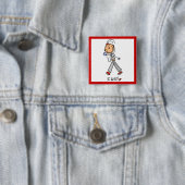 Ik Wandel Vierkante Button 5,1 Cm (In situ)