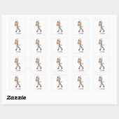 Ik Wandel Vierkante Sticker (Vel)