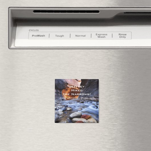 Ik wandelde door de Narrows, Zion National Park, M Magneet (Insitu (Vaatwasser))