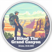 Ik wandelde door het Grand Canyon National Park in Sticker (Voorkant)