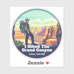 Ik wandelde door het Grand Canyon National Park in Sticker