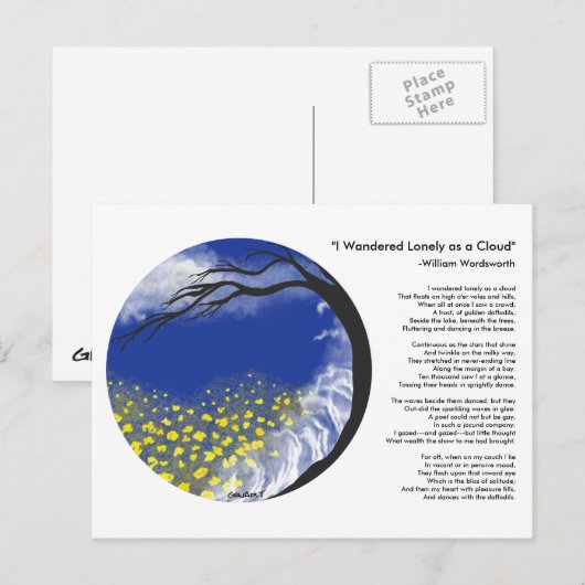 Ik wandelde Eenzaam als Briefkaart van Mandala van (Voorkant / Achterkant)