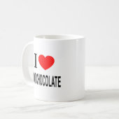Ik ❤️ WARME CHOCOLADE Ik HOU VAN WARME CHOCOLADE I Koffiemok (Voorkant links)