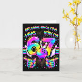 Ik was 6 ik ben 7 bowling verjaardagsfeestje 7de v kaart (Gele Bloem)