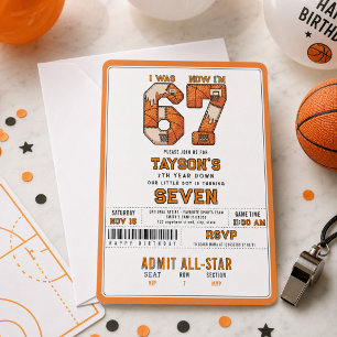 Ik Was 6, Nu Ben Ik 7 – Basketbal 7e Verjaardag Kaart