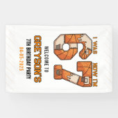 Ik Was 6 Nu Ben Ik 7 Basketbal – 7e Verjaardagsfee Spandoek (Horizontaal)