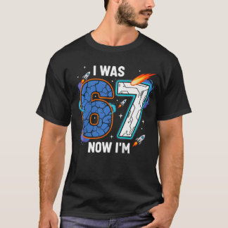 Ik Was 6 Nu Ben Ik 7 Buitenruimte 7de Verjaardag T-shirt