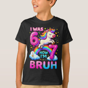 Ik was 6 nu ben ik 7 Grappig 6 7 Zes Zeven Meme Ee T-shirt